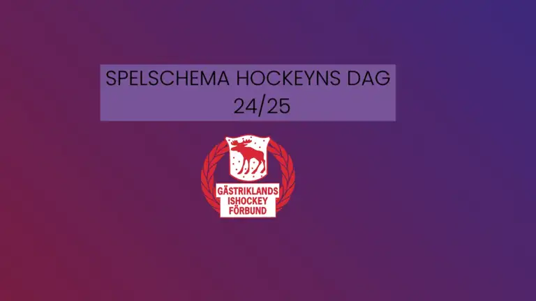SPELSCHEMA HOCKEYNS DAG